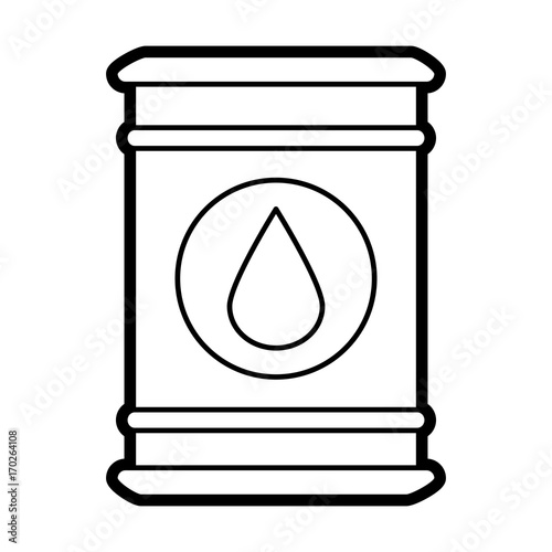 Oil barrel of industry and fuel theme Isolated design Vector illustration