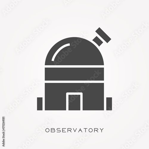 Silhouette icon observatory