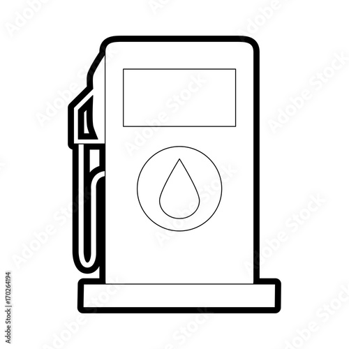 Gas station of industry and fuel theme Isolated design Vector illustration