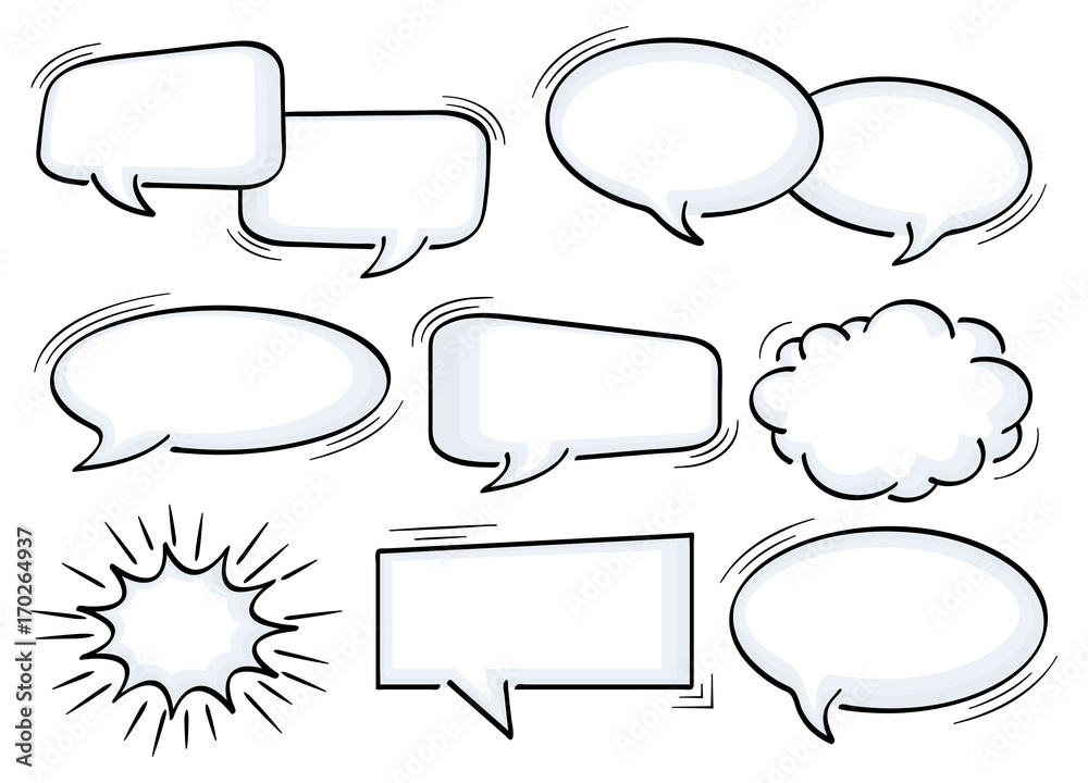 Fototapeta premium Sammlung von Comic Sprechblasen 