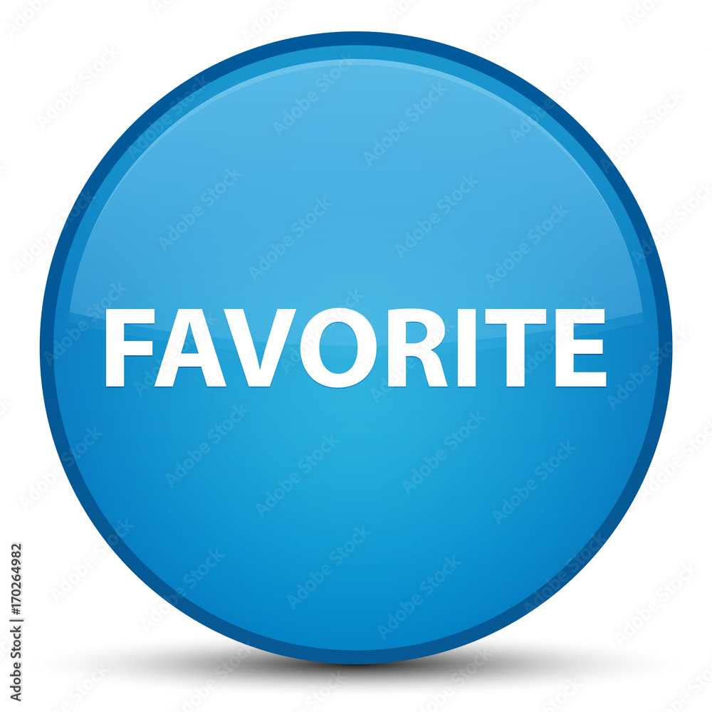 Favorite special cyan blue round button Favorite special cyan blue round button