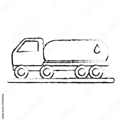 Oil truck of industry and fuel theme Isolated design Vector illustration