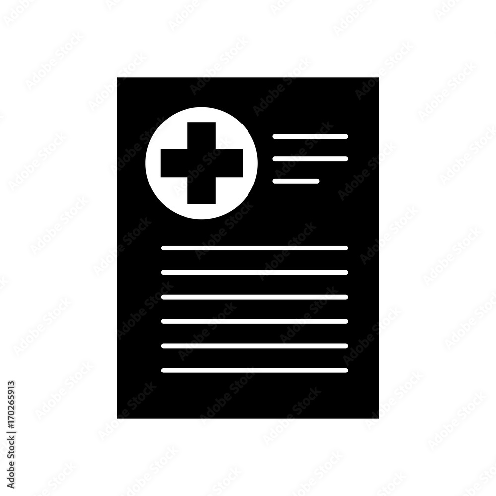 Obraz premium patient file icon medical report analysis diagnosis symbol vector illustration