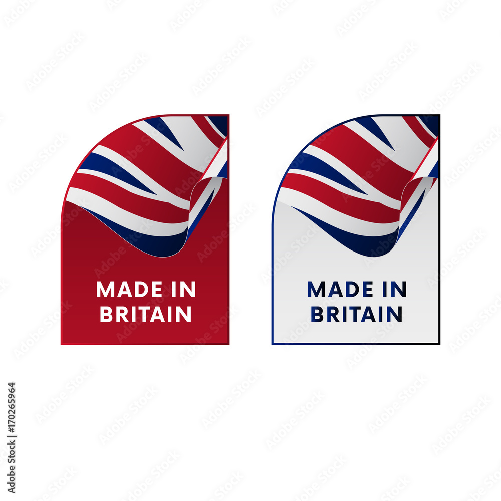 Stickers Made in Great Britain. Vector illustration.