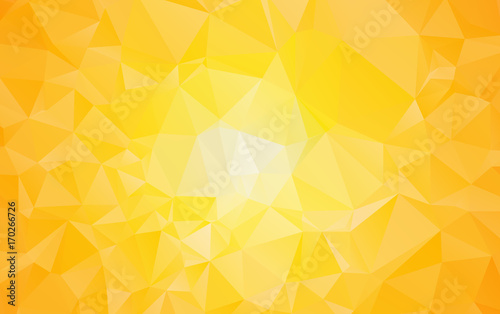 Light Orange polygonal illustration, which consist of triangles. Geometric background in Origami style with gradient. Triangular design for your business