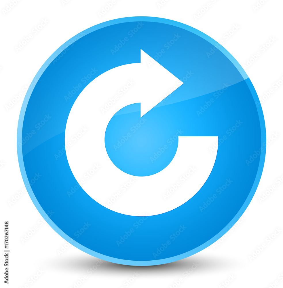 Reply arrow icon elegant cyan blue round button Reply arrow icon elegant cyan blue round button