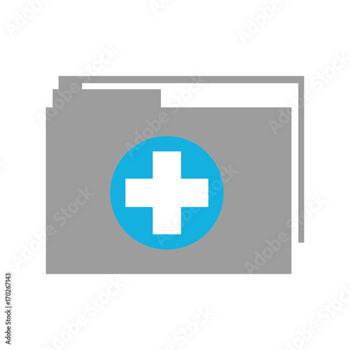 medical health record folder for wellness vector illustration