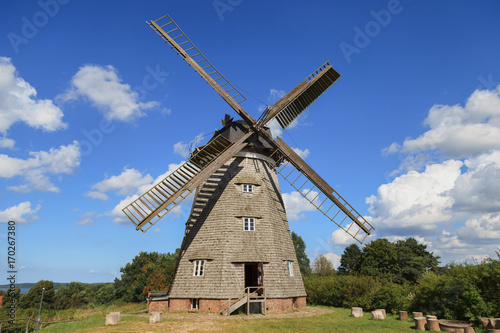 Traditional Dutch windmill in Benz, on the island of Usedom (Germany)