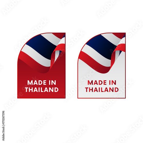 Stickers Made in Thailand. Vector illustration.