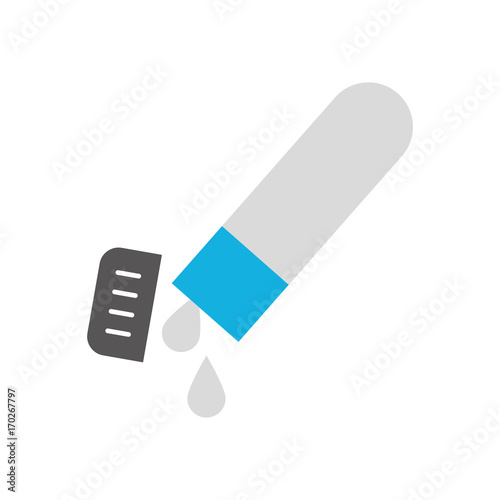 medical test tube with blood simple vector illustration