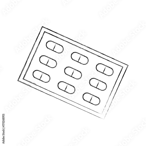 pain treatment medical drug package for tablet vitamin antibiotic vector illustration