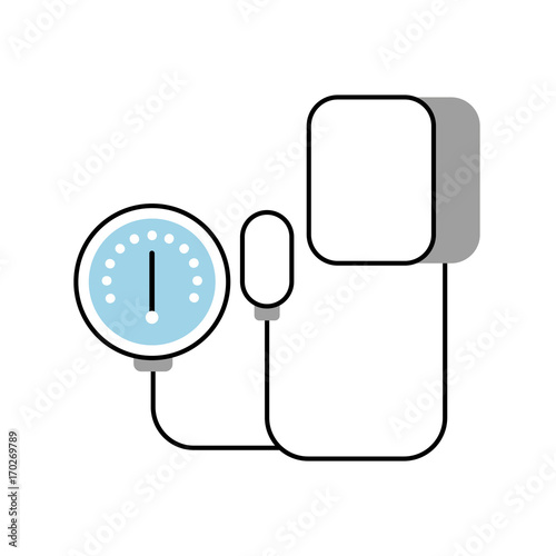 medical tonometer for measuring blood pressure isolated on white background vector illustration