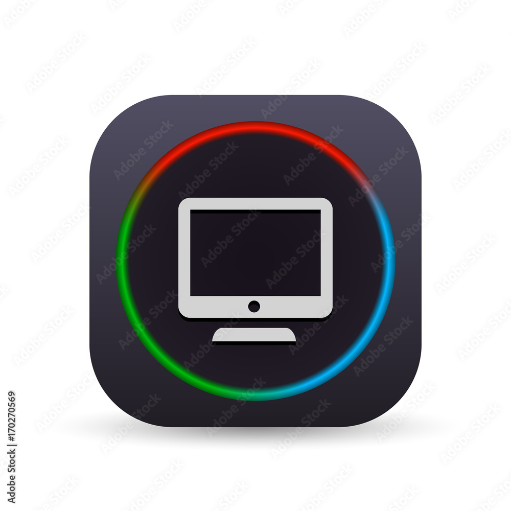 Dark MultiColor Web Button