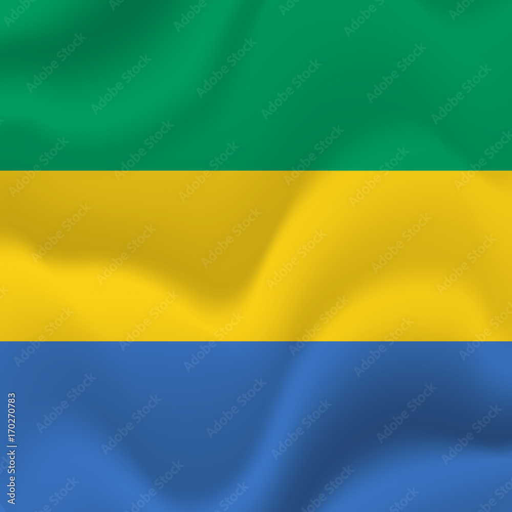 Gabon flag background. Vector illustration. Gabon flag background. Vector illustration.