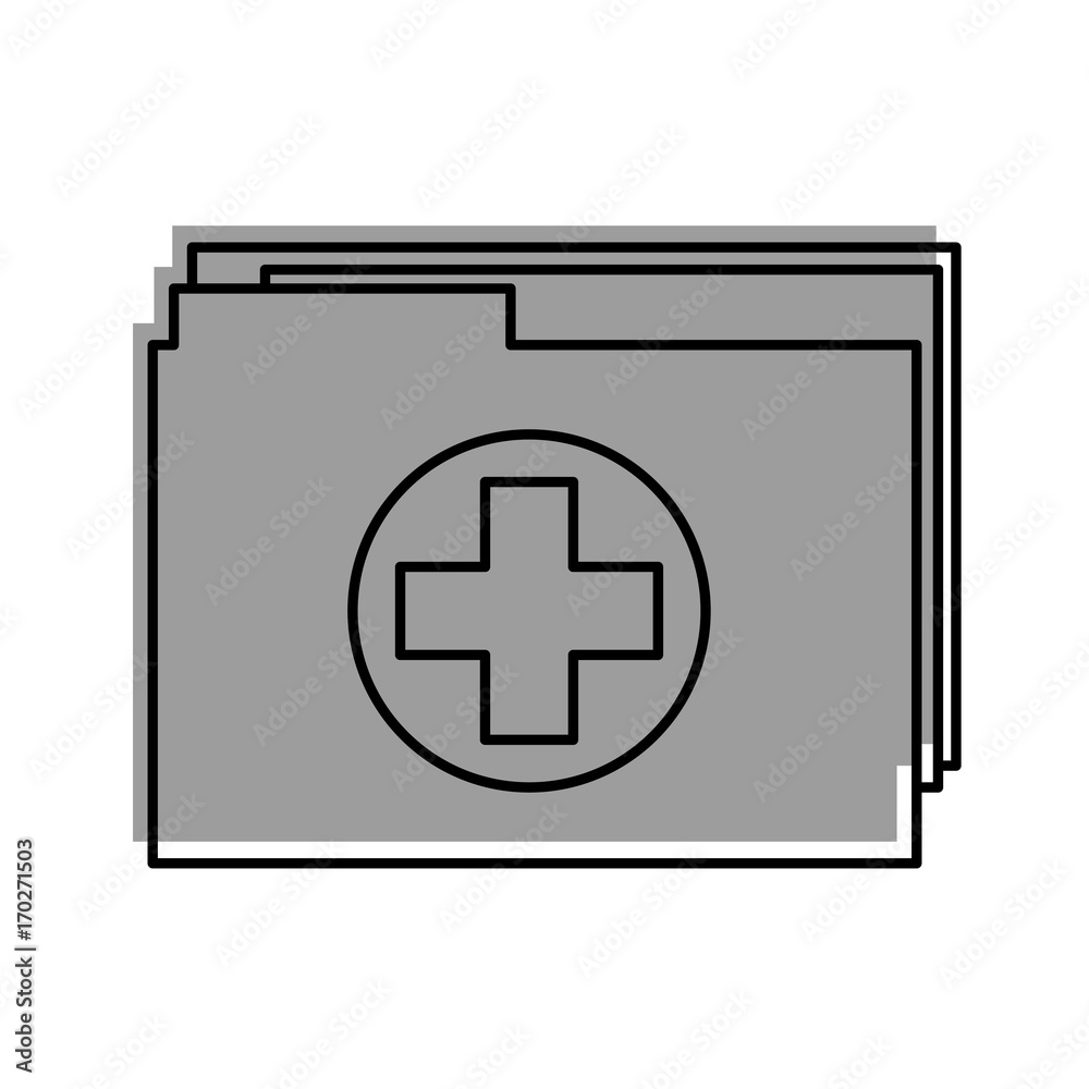 medical health record folder for wellness vector illustration medical health record folder for wellness vector illustration