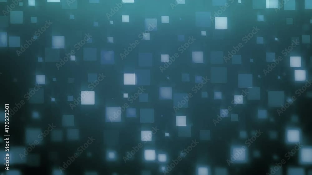 Abstract background loop of blue cubes of a differ Abstract background loop of blue cubes of a differ
