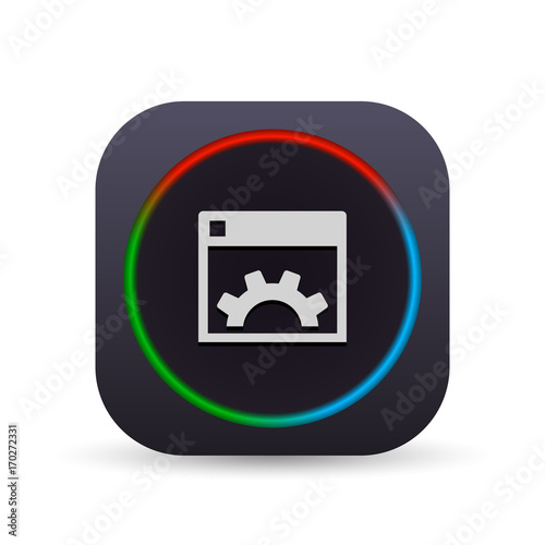 Dark MultiColor Web Button