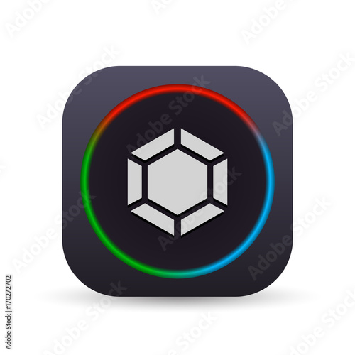 Dark MultiColor Web Button