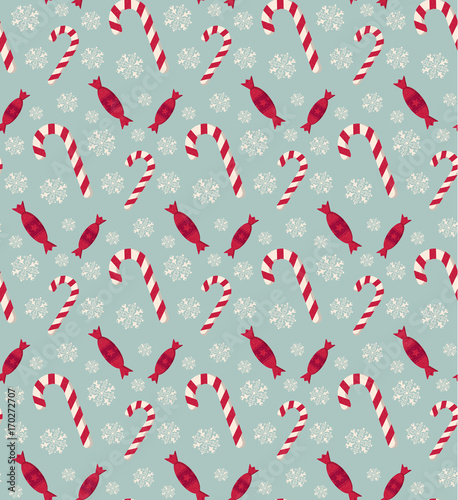 Christmas candies seamless pattern. © chuhastock