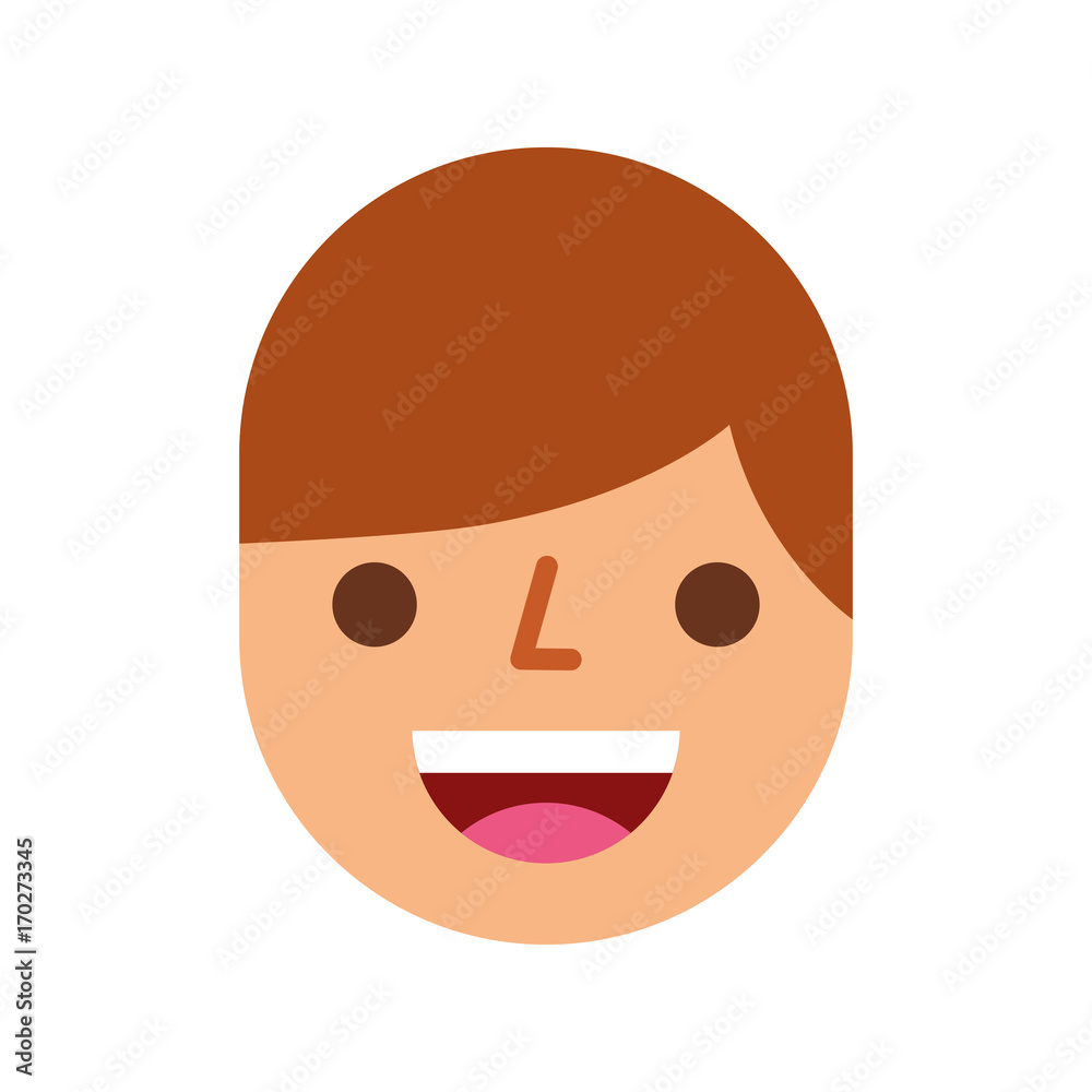 happy boy face expression facial character vector illustration happy boy face expression facial character vector illustration