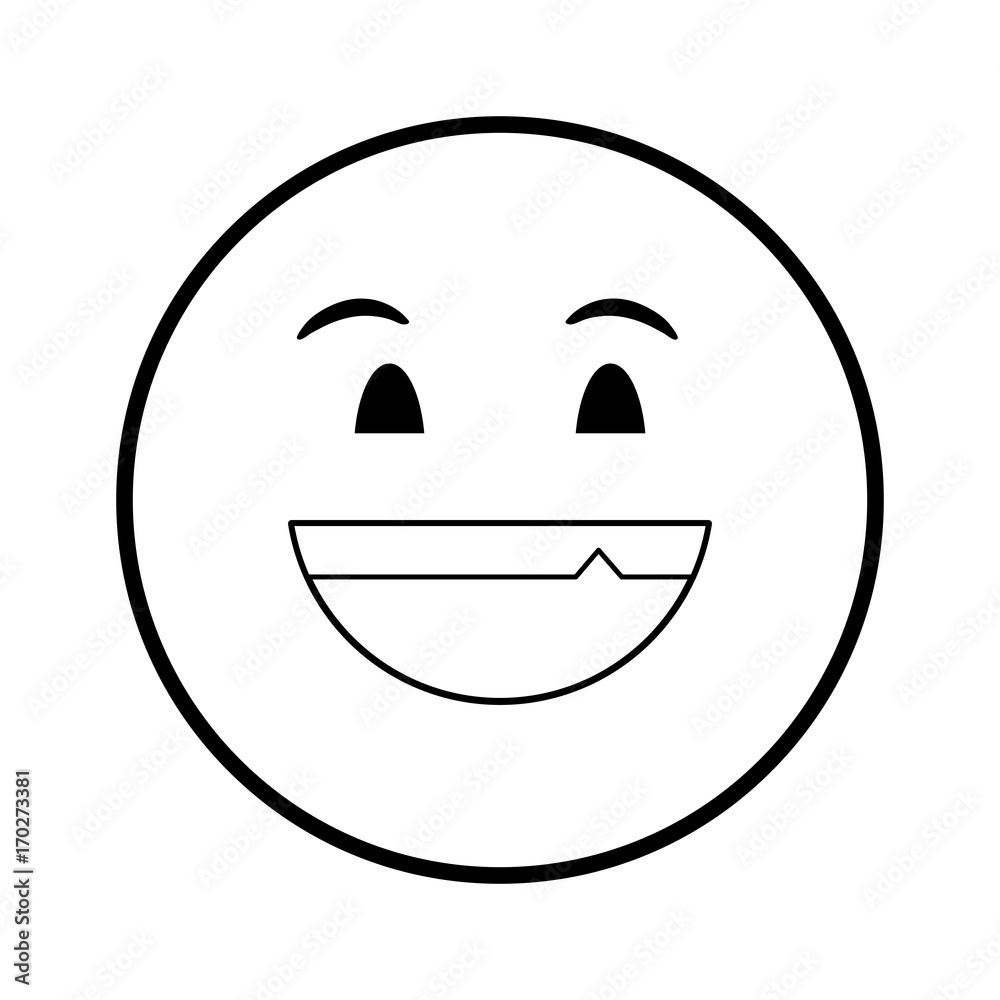 Funny cartoon face icon Emoticon caricature and character theme Isolated design Vector illustration Funny cartoon face icon Emoticon caricature and character theme Isolated design Vector illustration