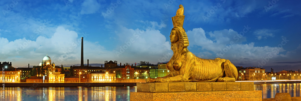 Panorama with the Sphinx in St. Petersburg