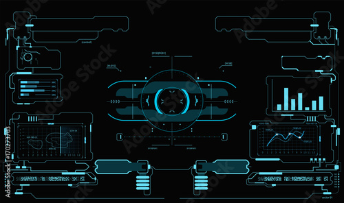 Futuristic user interface. HUD interface. Game interface