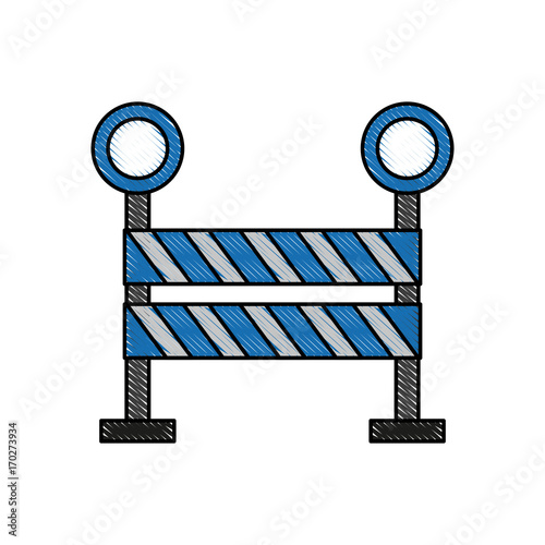 Under construction barrier icon vector illustration graphic design