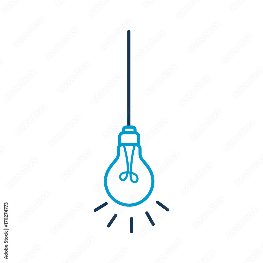 hanging light bulb efficient electric vector illustration hanging light bulb efficient electric vector illustration