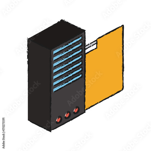 Database server storage icon vector illustration graphic design