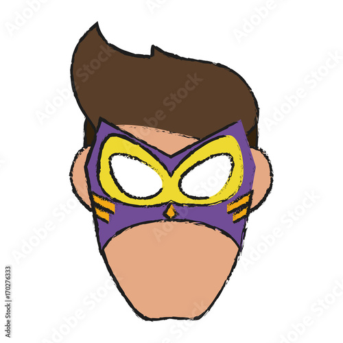 Superhero character cartoon icon vector illustration graphic design