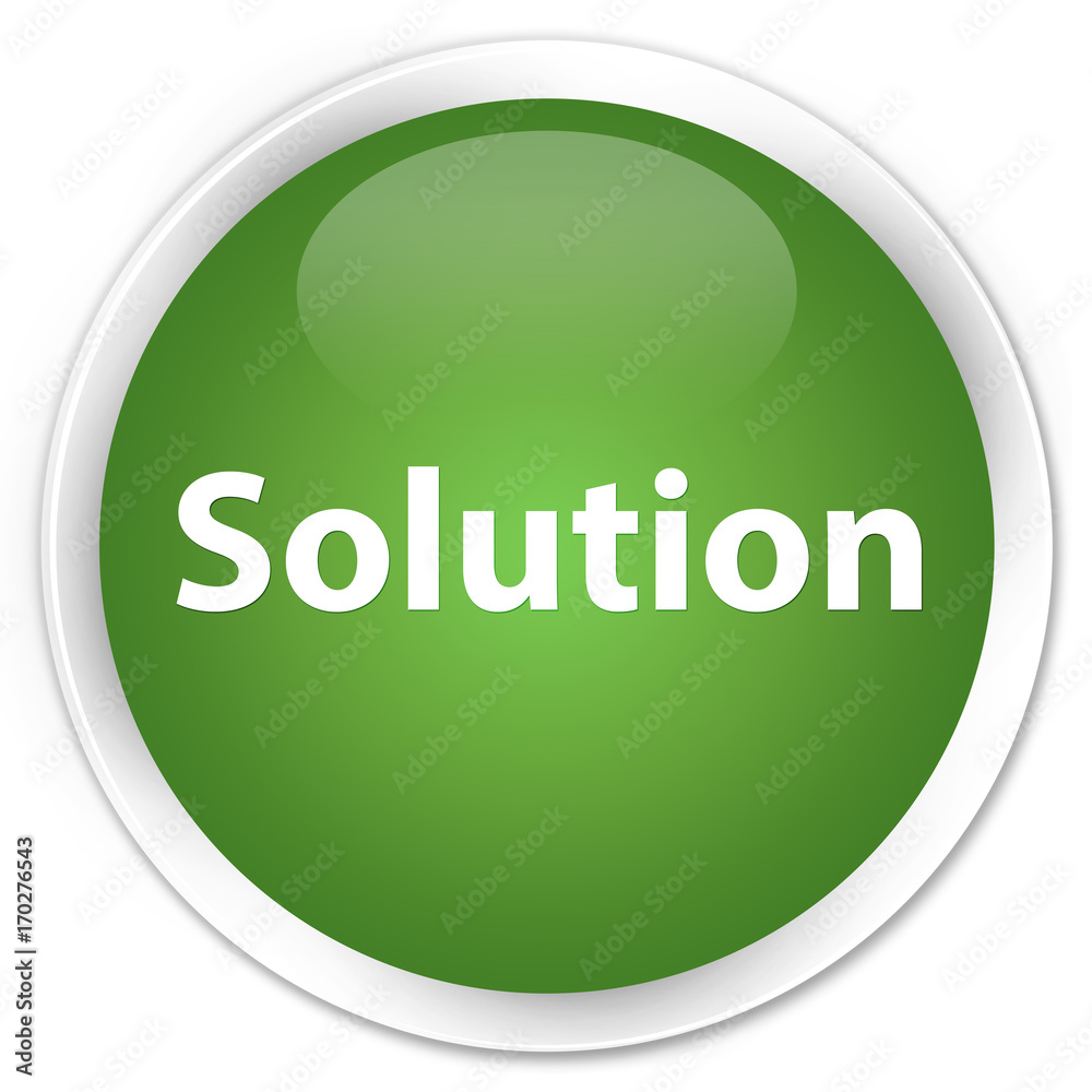 Solution premium soft green round button Solution premium soft green round button