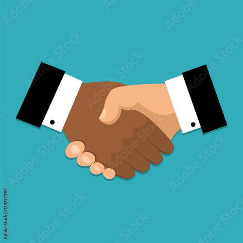 Handshake icon. Shake hands, agreement, good deal, partnership concepts. Vector image