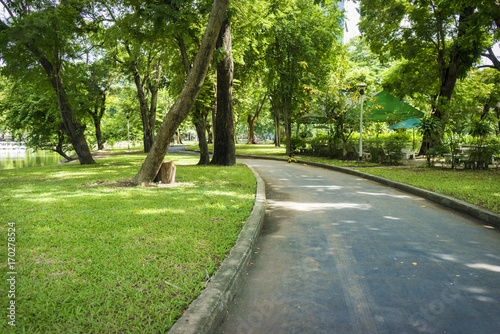 Space and concrete floor in public park