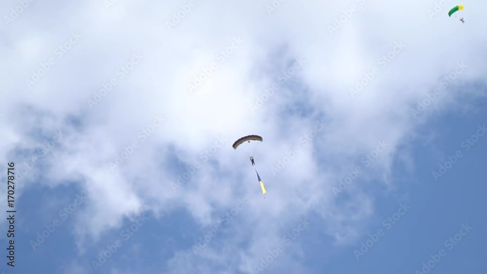 Ukraine's record of parachute descent with the biggest flag Ukraine's record of parachute descent with the biggest flag