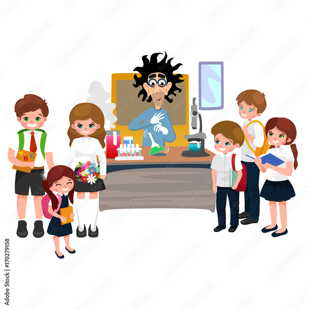 professor and student illustration, Girl and boy with teacher in college classroom, vector campus university, education at school concept, lecturer teaching students professor and student illustration, Girl and boy with teacher in college classroom, vector campus university, education at school concept, lecturer teaching students