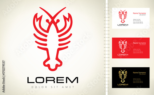 Crayfish or lobster logo vector 
