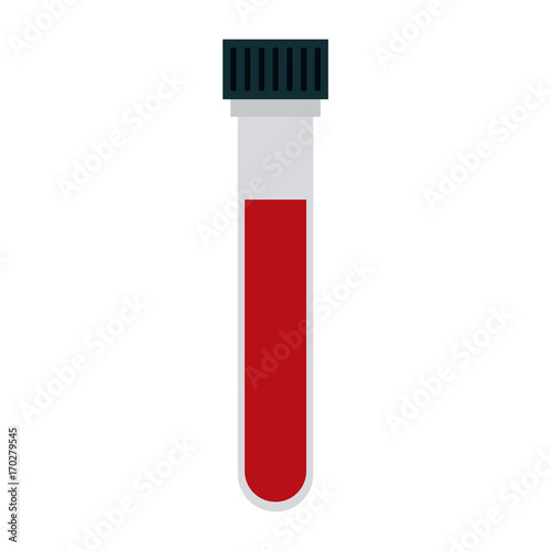 test tube with blood healthcare icon image vector illustration design 