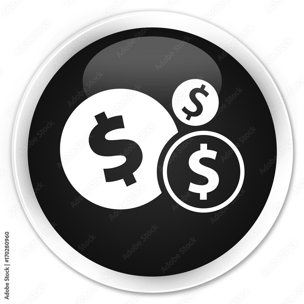 Finances dollar sign icon premium black round button Finances dollar sign icon premium black round button