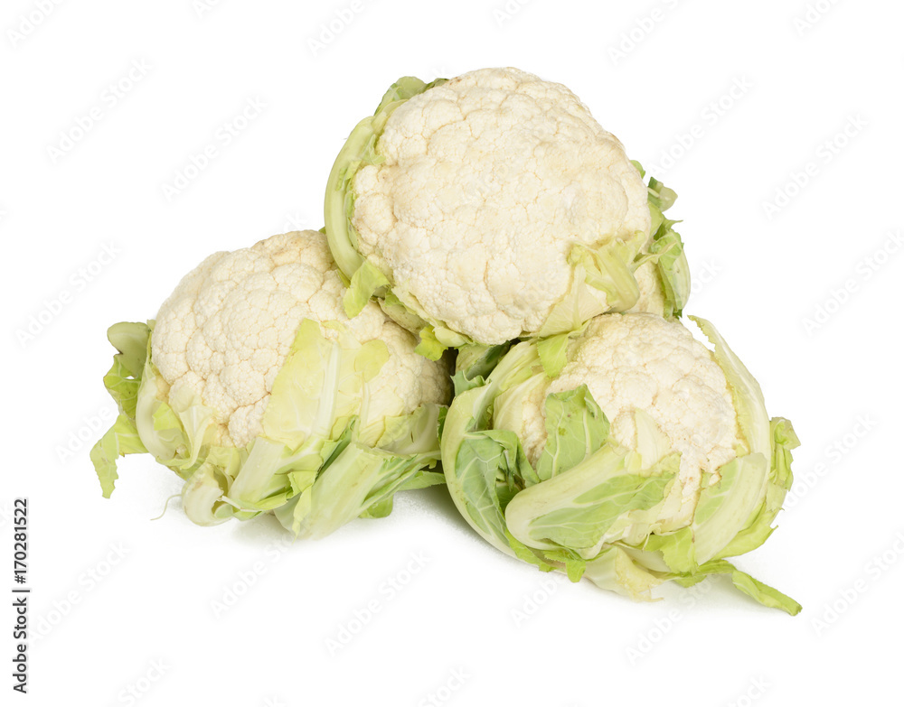 Cauliflower on white background Cauliflower on white background