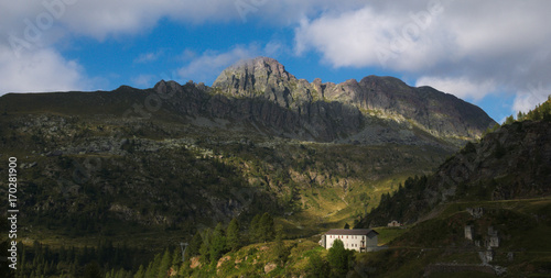Pizzo del becco peak on the Bergamo Alps, northern Italy.