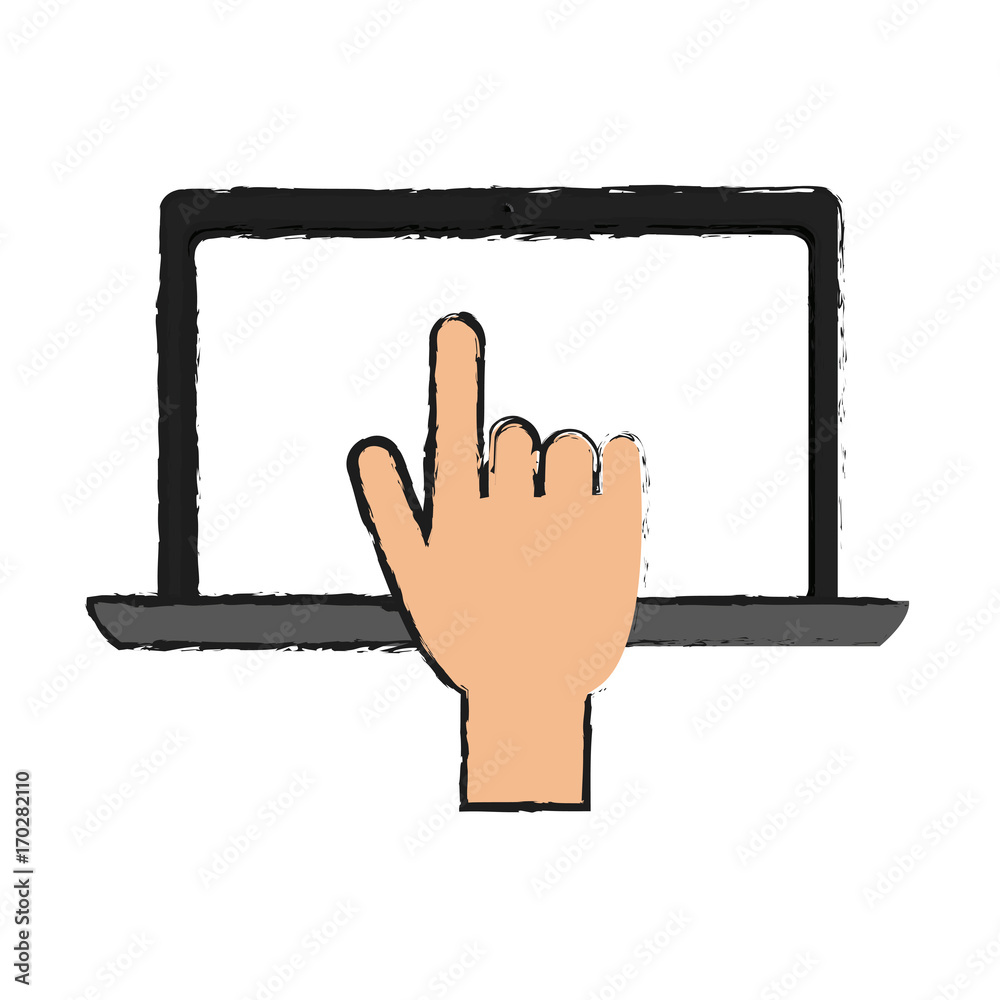 Laptop pc technology icon vector illustration graphic design Laptop pc technology icon vector illustration graphic design