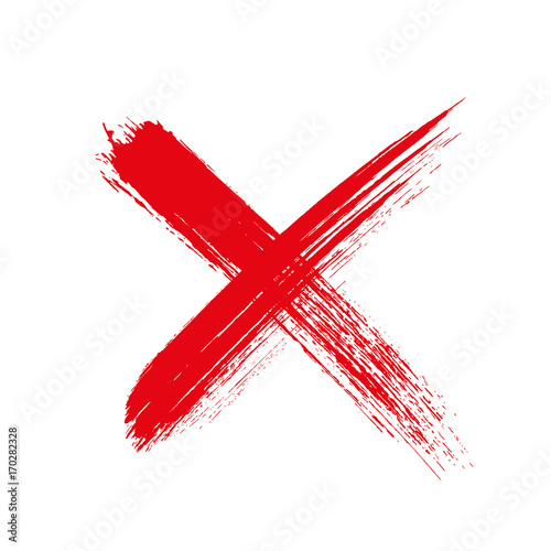 X.Grunge letter X cross sign - stock vector.