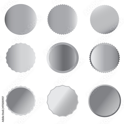 white and black banner on white background. gray price tags, labels, stickers and ribbons.