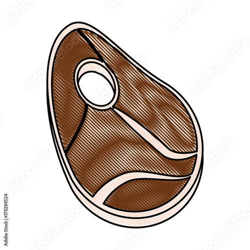 Beef steak food icon vector illustration graphic design