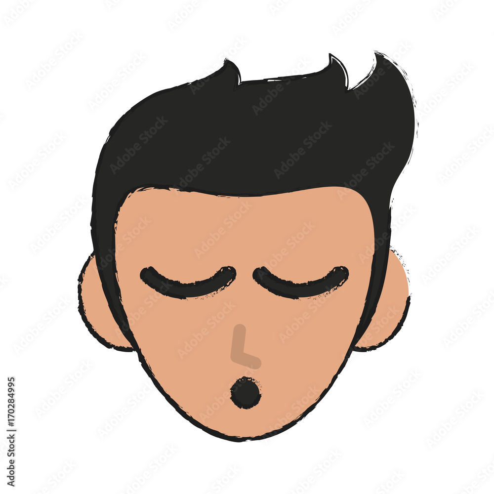 Man cartoon sleeping icon vector illustration graphic design Man cartoon sleeping icon vector illustration graphic design