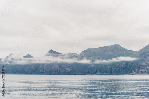 Mountain landscapes on the Norwegian Sea