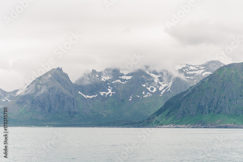 Mountain landscapes on the Norwegian Sea