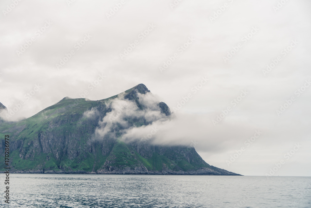 Mountain landscapes on the Norwegian Sea