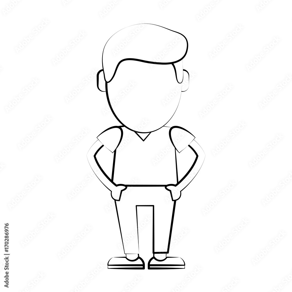 Hipster cute cartoon icon vector illustration graphic design
